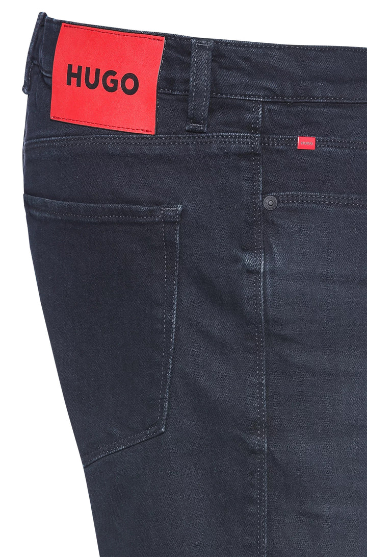 Hugo Extra-slim-fit jeans in blue-black stretch denim