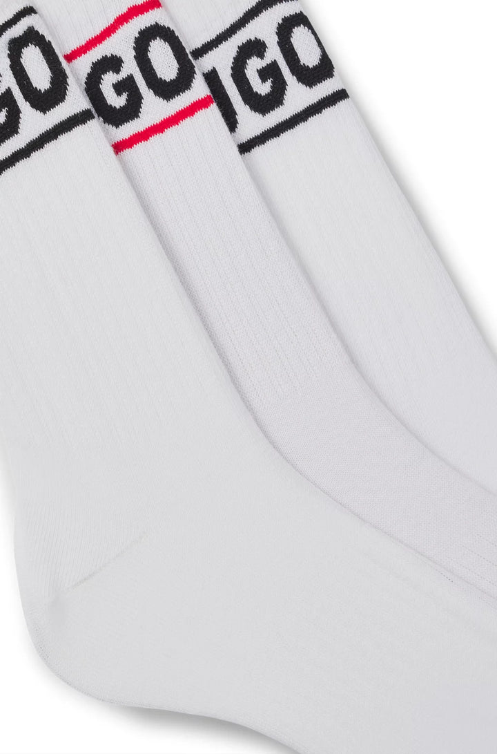 HUGO THREE-PACK OF SHORT-LENGTH SOCKS WITH LOGO
