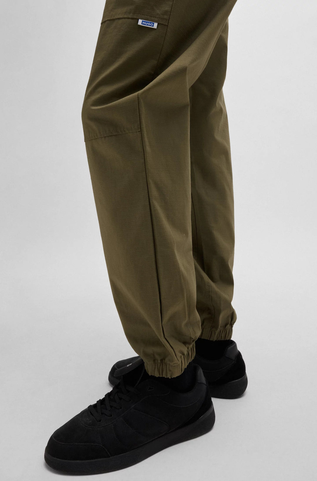 Hugo Tapered-fit trousers in structured cotton