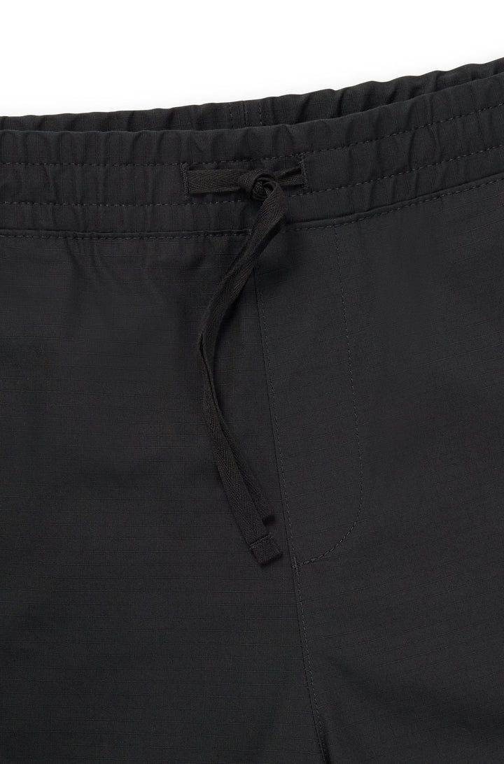 Hugo Structured-cotton shorts with drawstring and logo patch