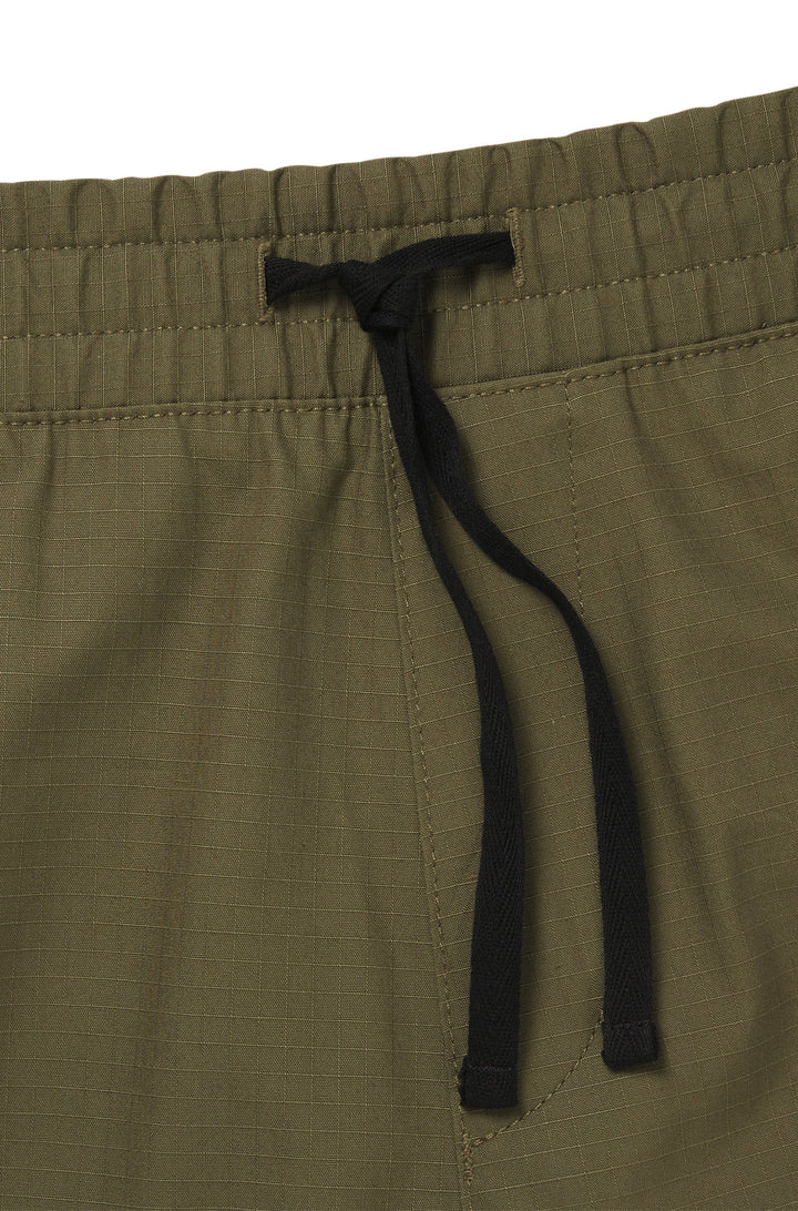 Hugo Structured-cotton shorts with drawstring and logo patch
