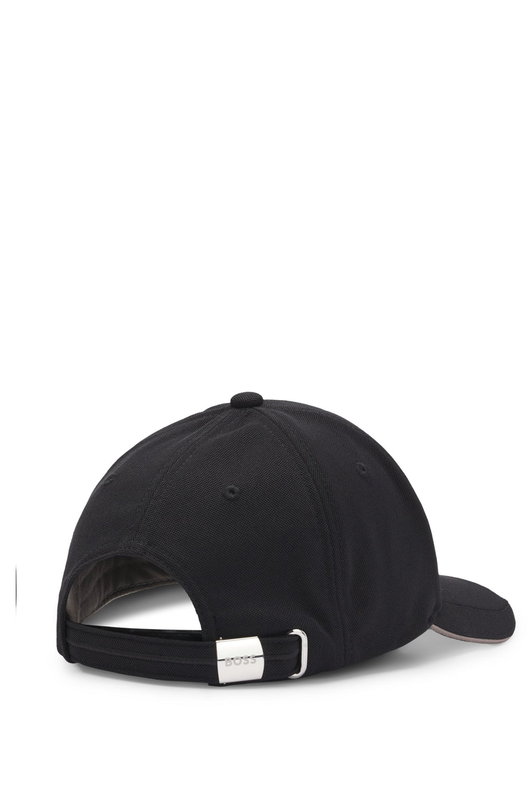 Boss Knitted-piqué six-panel cap with embroidered logo