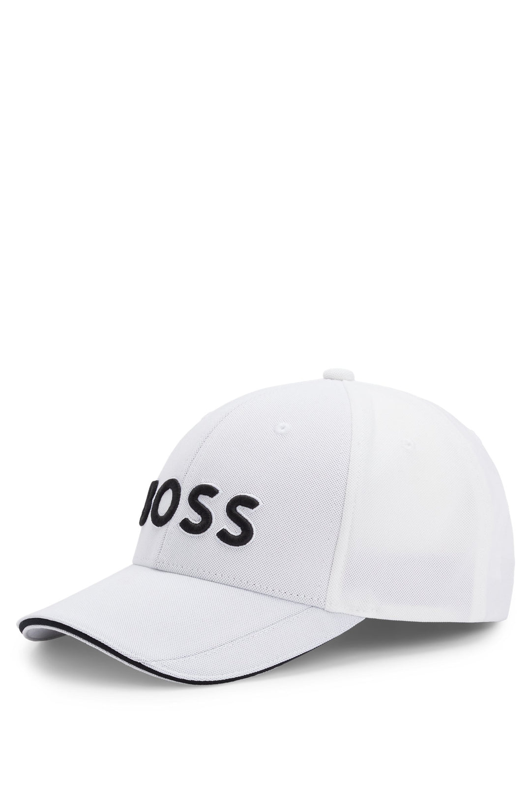 Boss Knitted-piqué six-panel cap with embroidered logo