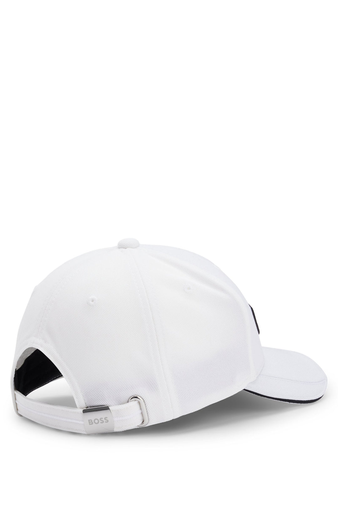 Boss Knitted-piqué six-panel cap with embroidered logo