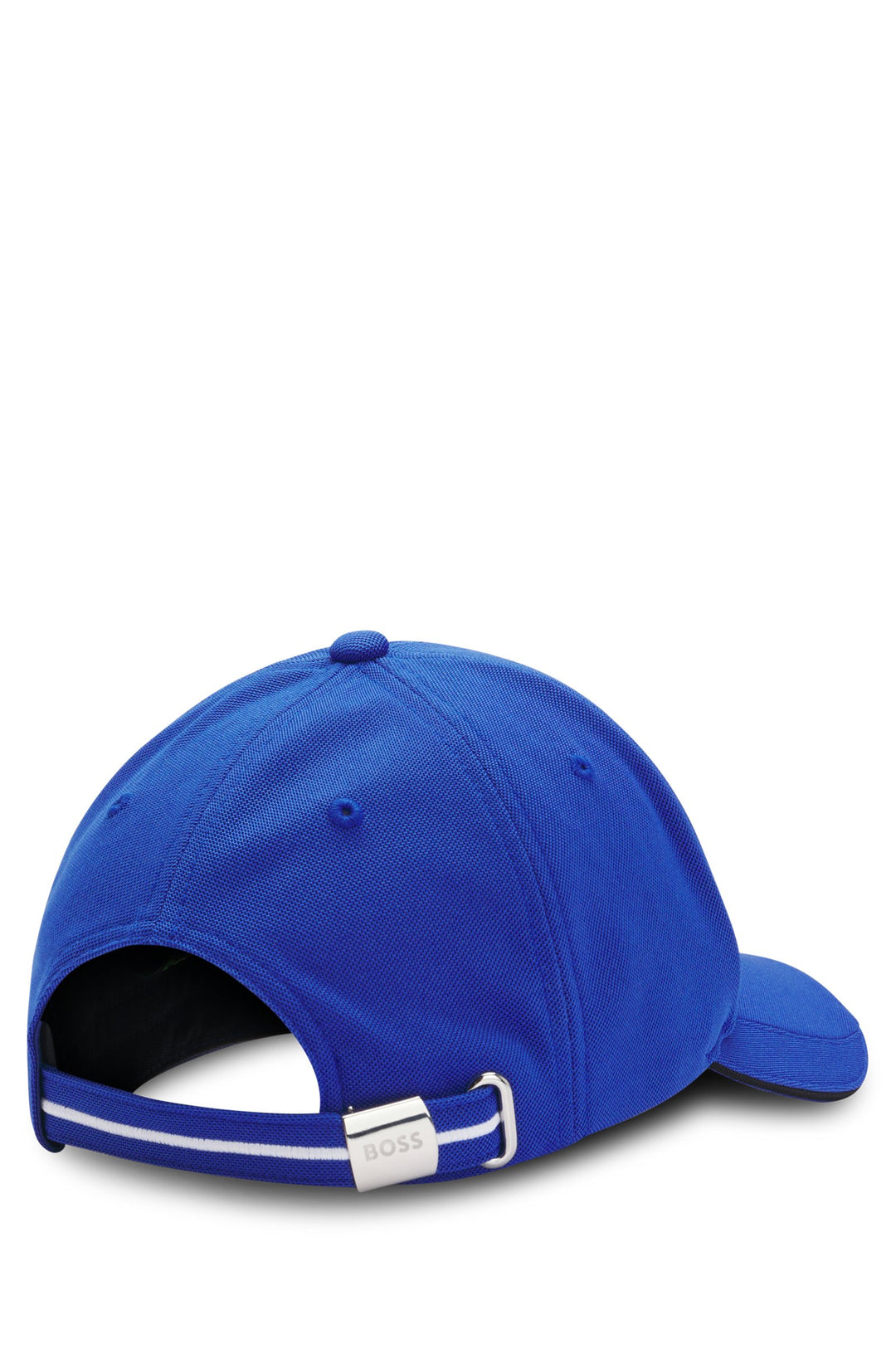 Boss Knitted-piqué six-panel cap with embroidered logo