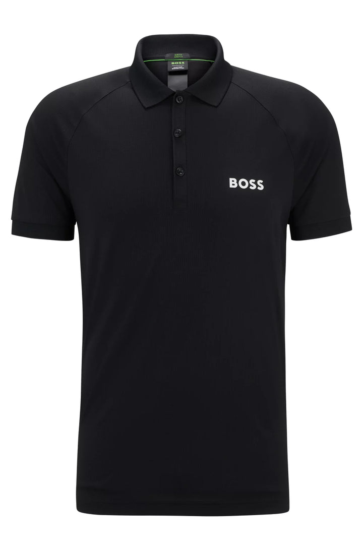 BOSS X MATTEO BERRETTINI WAFFLE-FABRIC POLO SHIRT