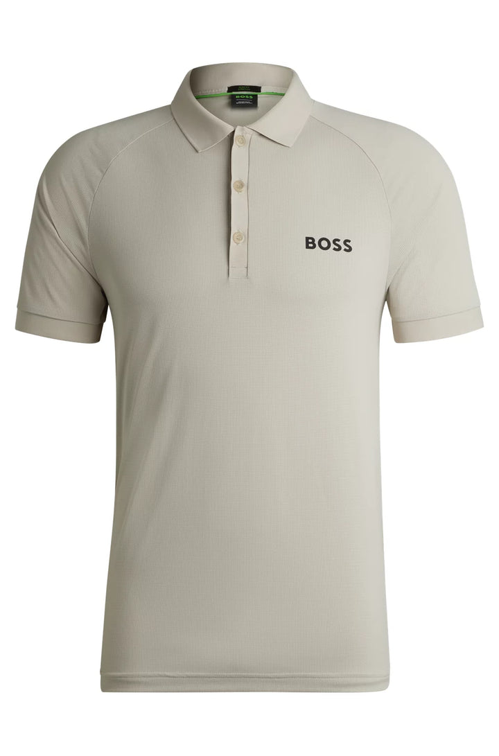 BOSS X MATTEO BERRETTINI WAFFLE-FABRIC POLO SHIRT