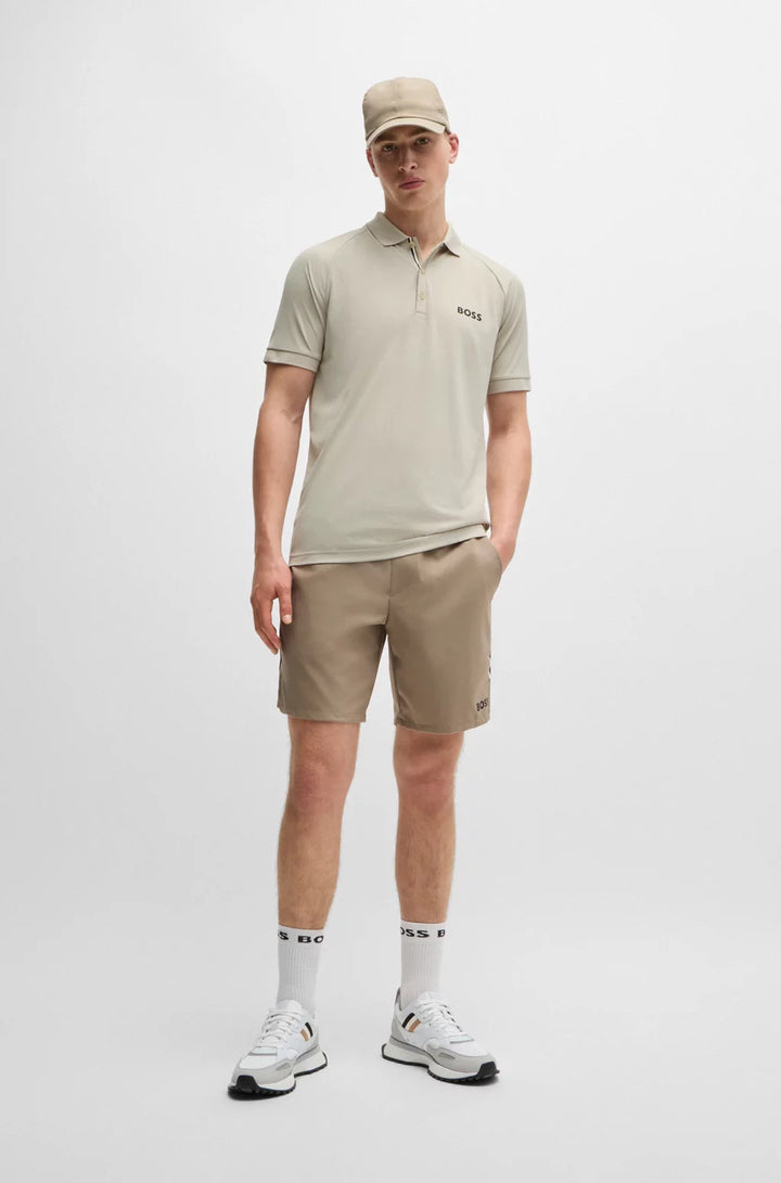 BOSS X MATTEO BERRETTINI WAFFLE-FABRIC POLO SHIRT