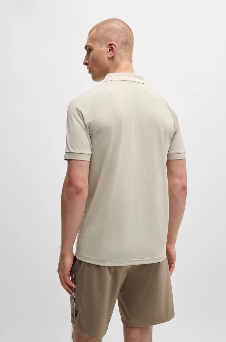 BOSS X MATTEO BERRETTINI WAFFLE-FABRIC POLO SHIRT