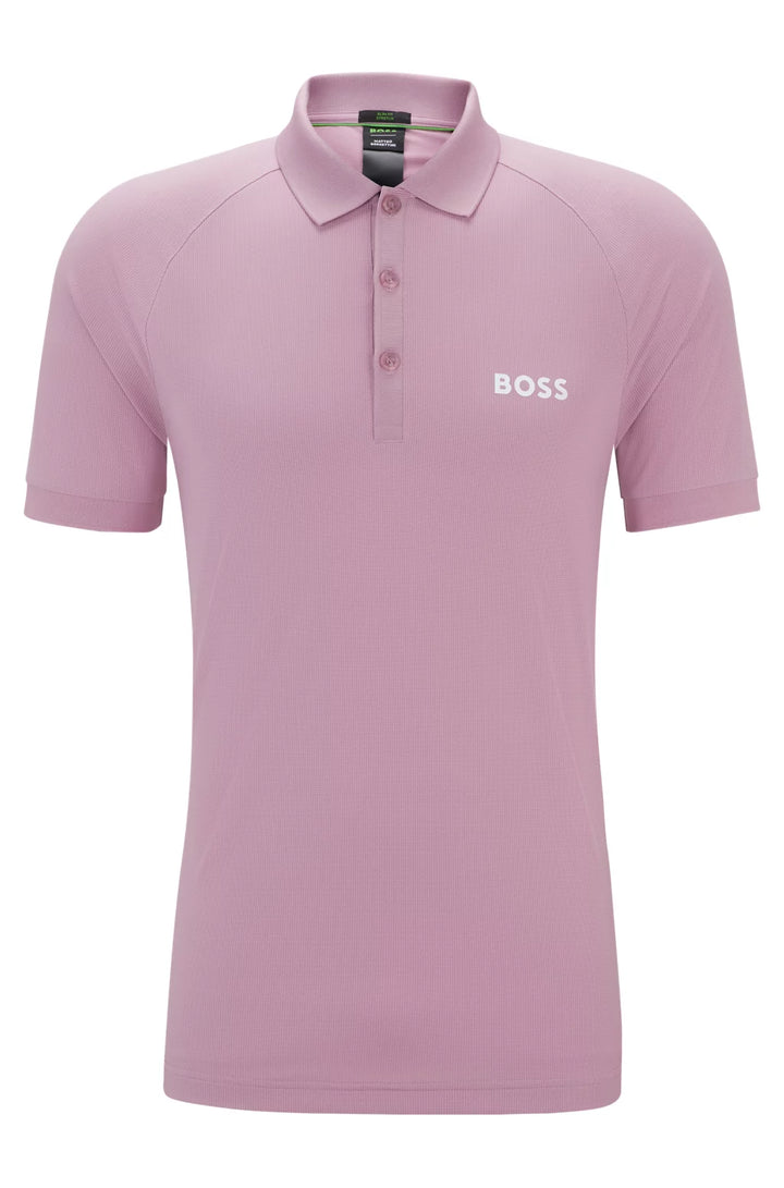 BOSS X MATTEO BERRETTINI WAFFLE-FABRIC POLO SHIRT