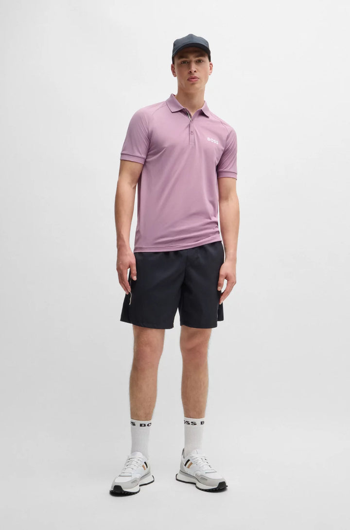BOSS X MATTEO BERRETTINI WAFFLE-FABRIC POLO SHIRT
