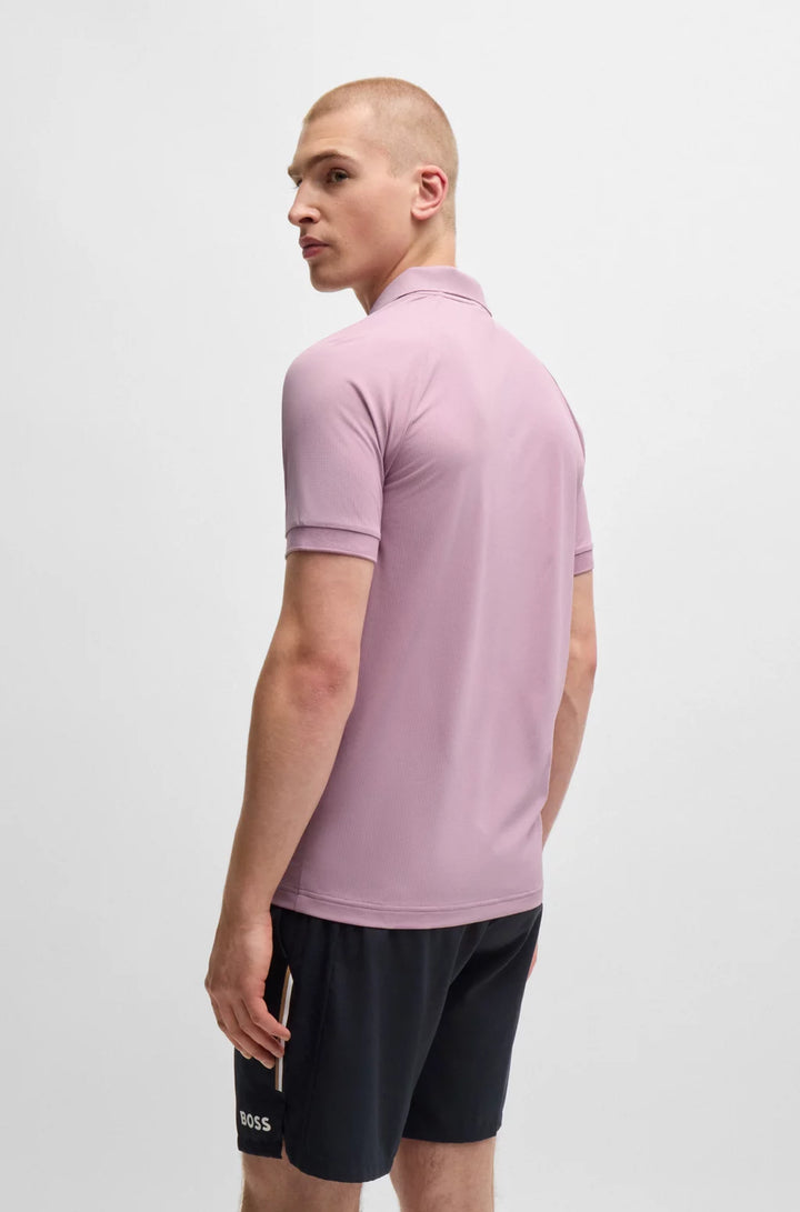 BOSS X MATTEO BERRETTINI WAFFLE-FABRIC POLO SHIRT
