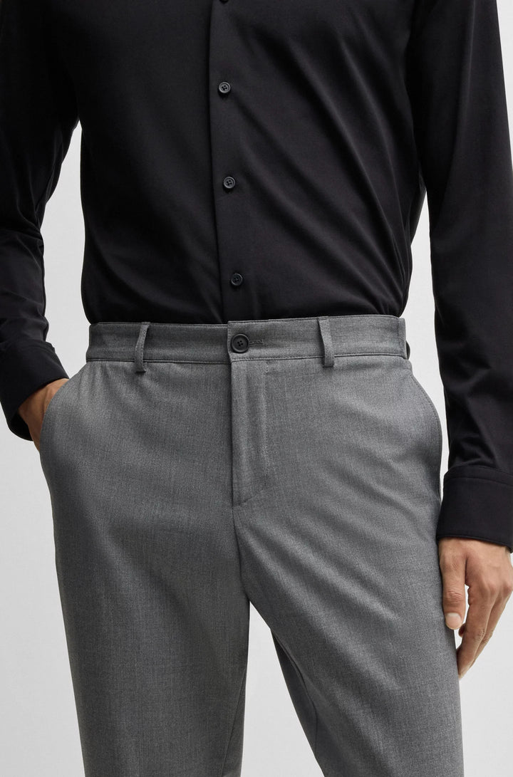 Boss Packable slim-fit trousers with four-way stretch
