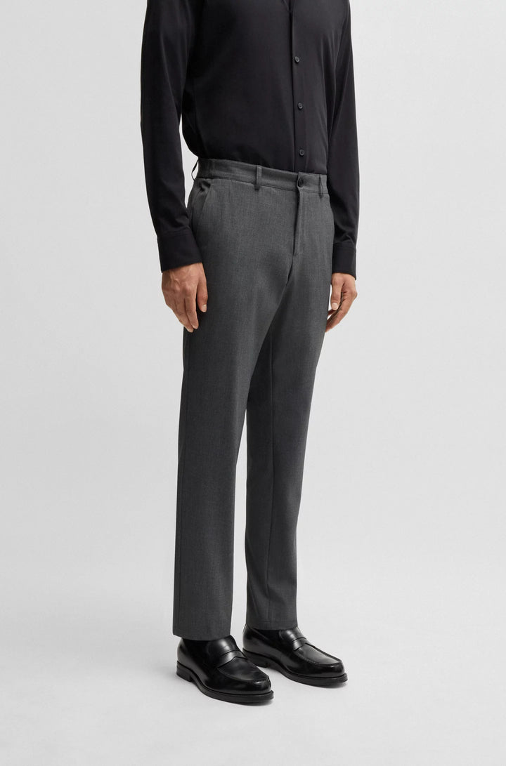 Boss Packable slim-fit trousers with four-way stretch