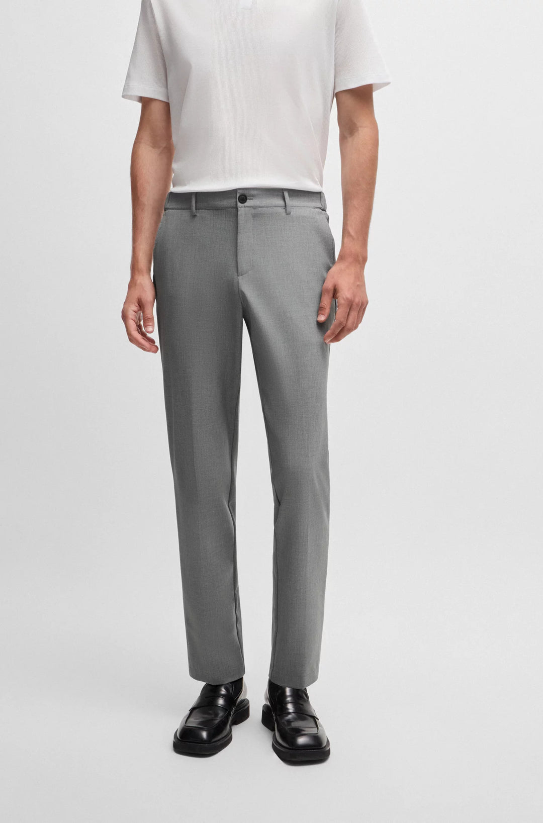 Boss Packable slim-fit trousers with four-way stretch