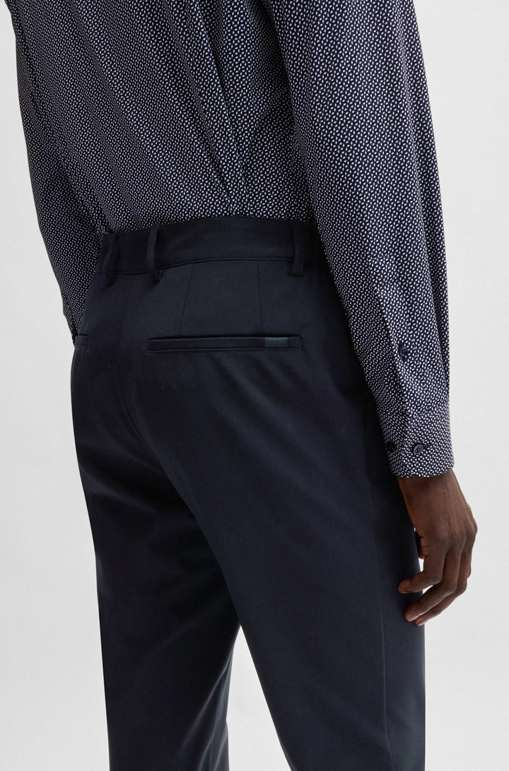 Boss Packable slim-fit trousers with four-way stretch