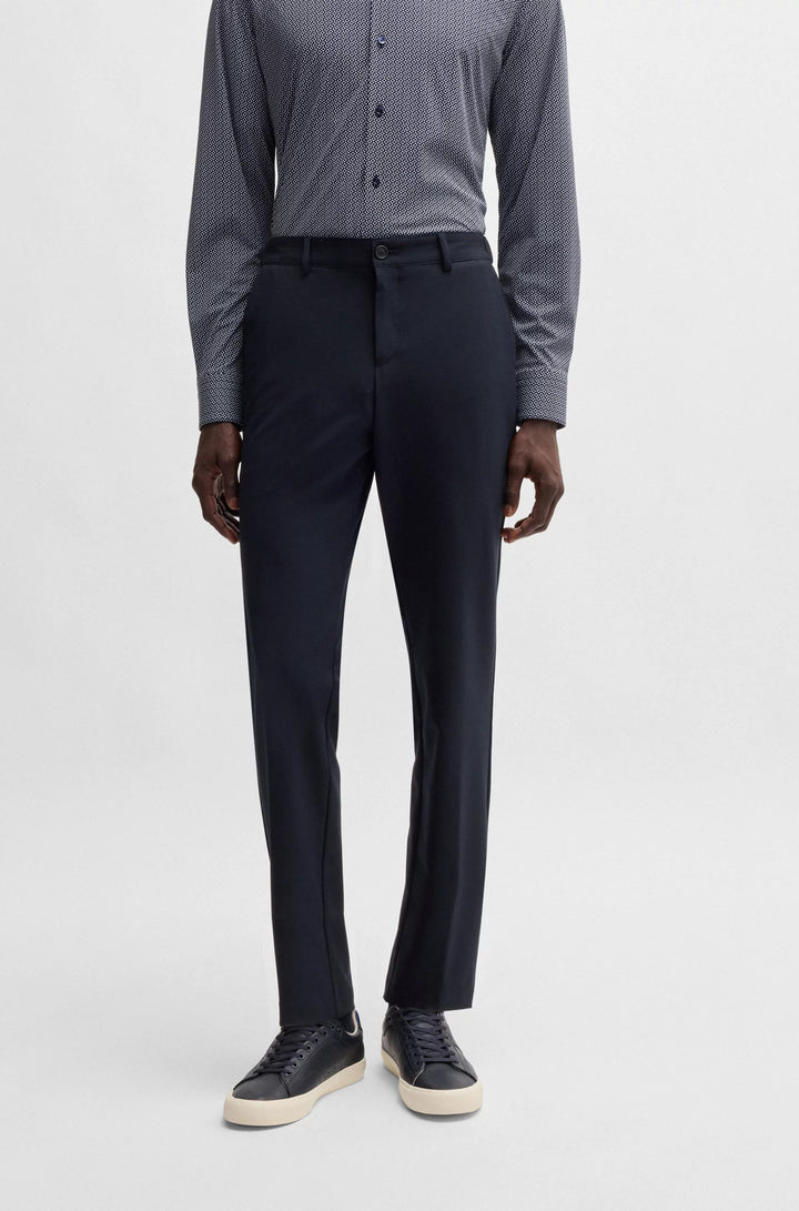 Boss Packable slim-fit trousers with four-way stretch