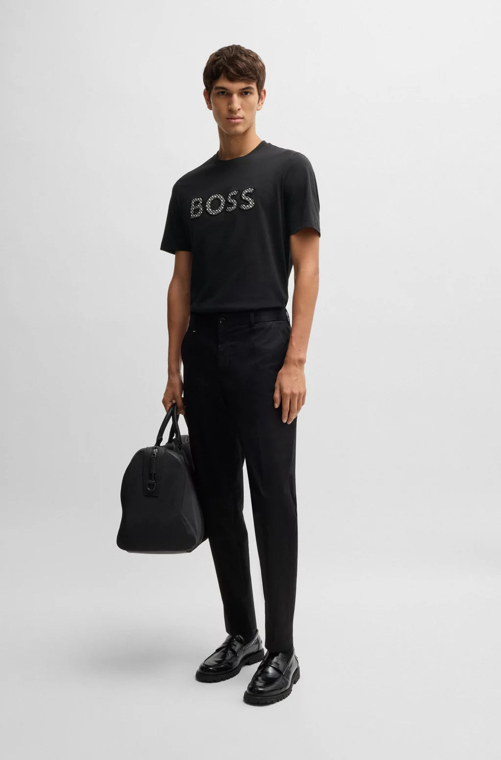 BOSS COTTON-JERSEY T-SHIRT WITH LOGO DETAIL
