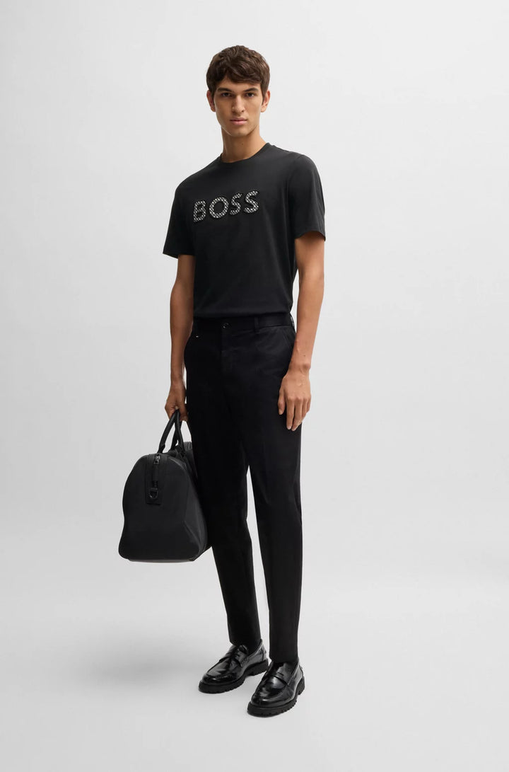 BOSS COTTON-JERSEY T-SHIRT WITH LOGO DETAIL
