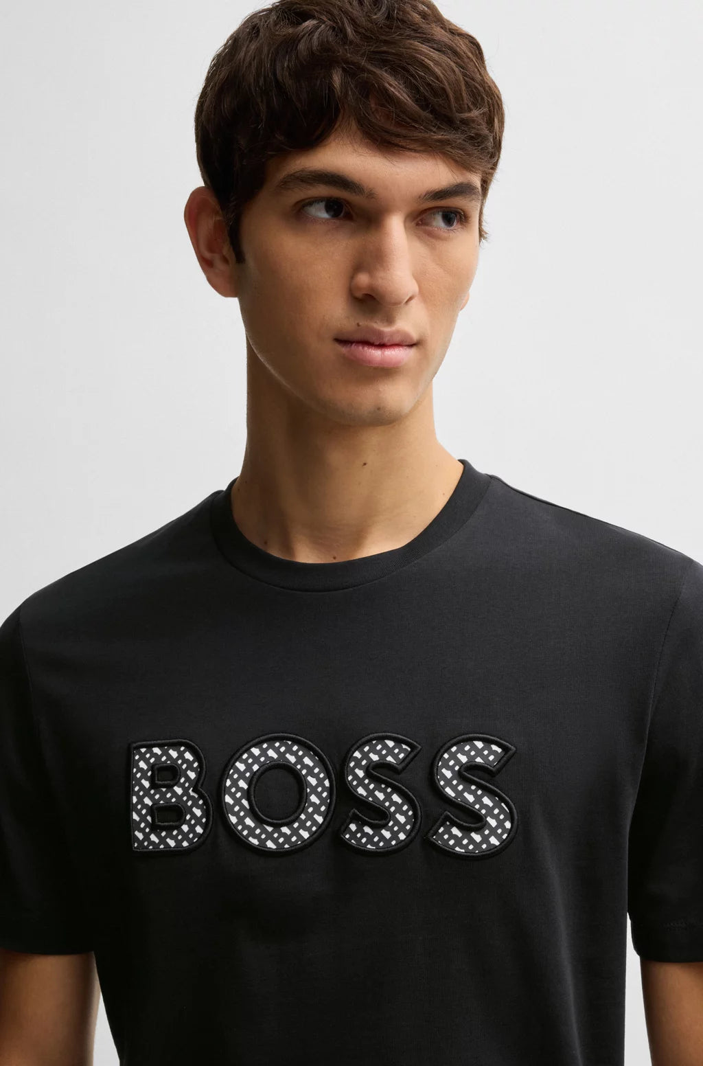 BOSS COTTON-JERSEY T-SHIRT WITH LOGO DETAIL