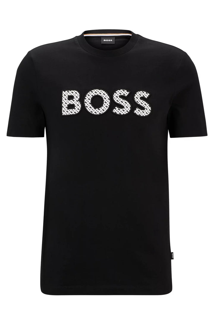 BOSS COTTON-JERSEY T-SHIRT WITH LOGO DETAIL