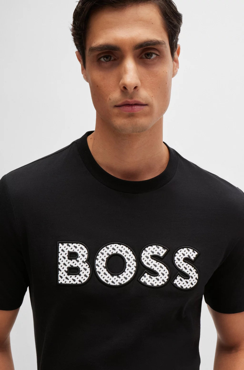 BOSS COTTON-JERSEY T-SHIRT WITH LOGO DETAIL