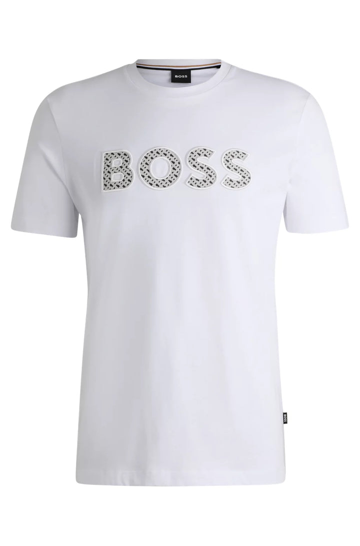 BOSS COTTON-JERSEY T-SHIRT WITH LOGO DETAIL