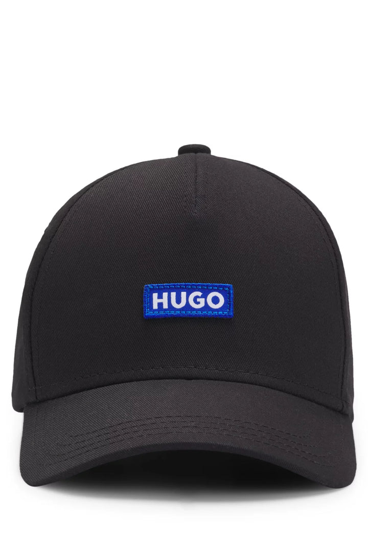 HUGO COTTON-TWILL CAP WITH BLUE LOGO PATCH