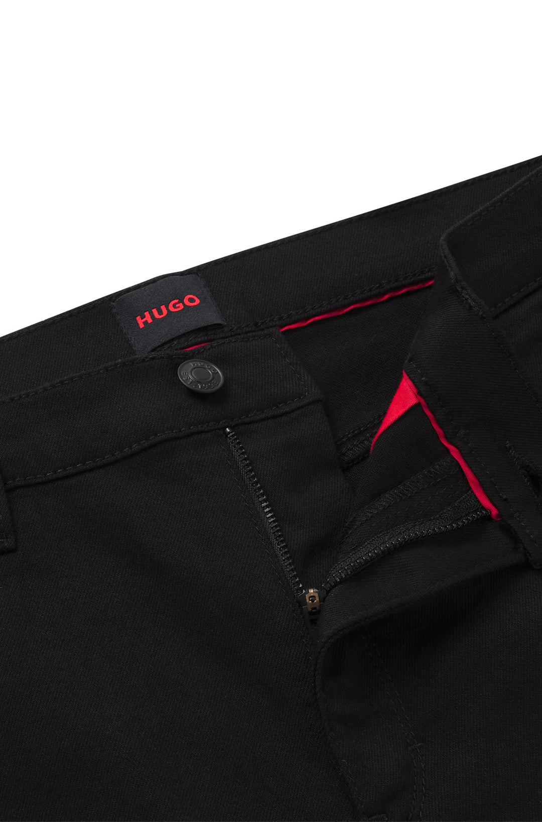 Hugo Extra-slim-fit jeans in ultra-black stretch denim