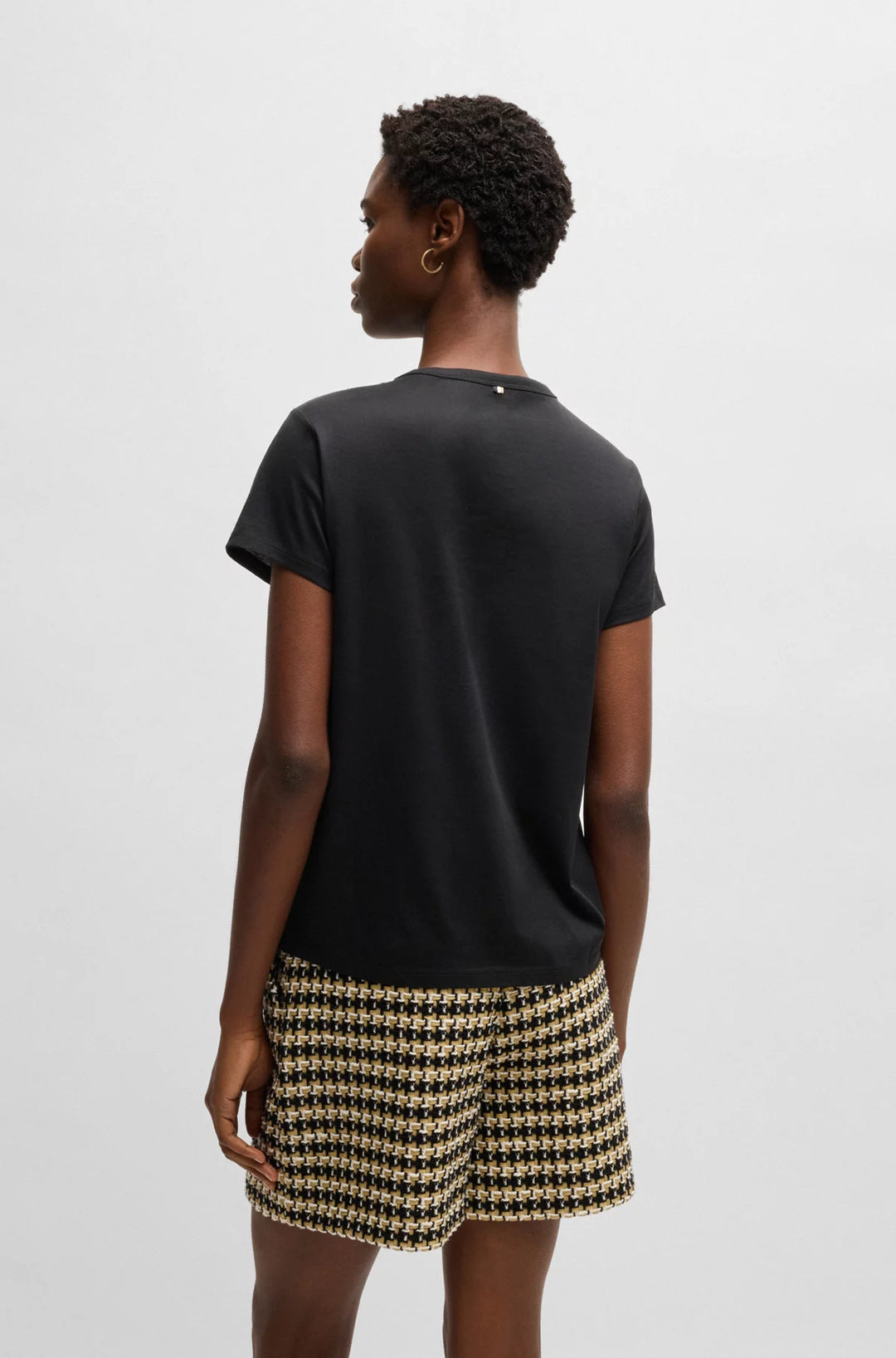 BOSS Mercerized-cotton T-shirt with logo detail