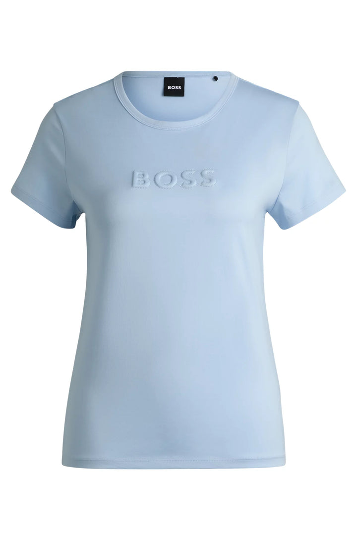 BOSS Mercerized-cotton T-shirt with logo detail