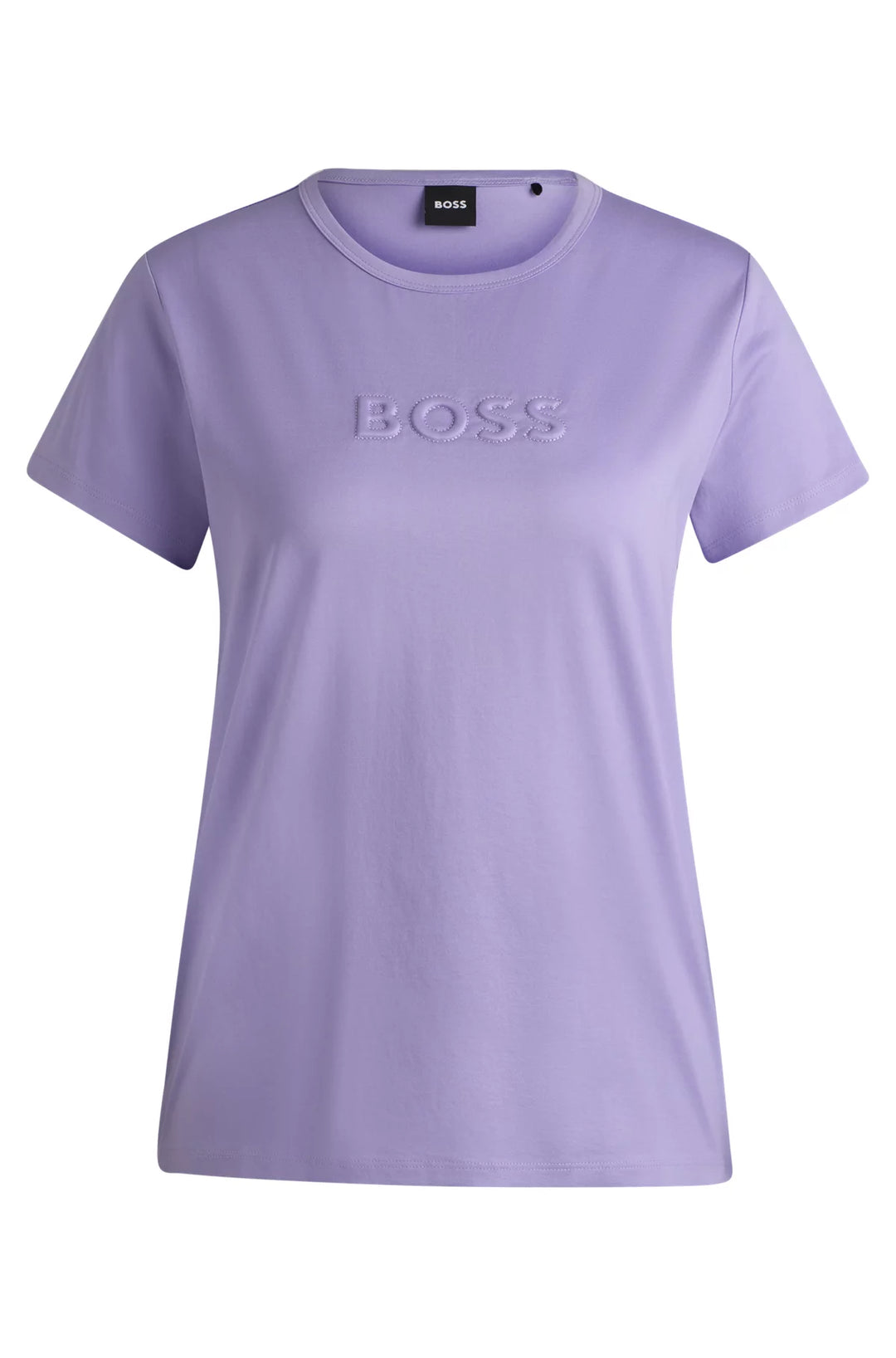 BOSS Mercerized-cotton T-shirt with logo detail