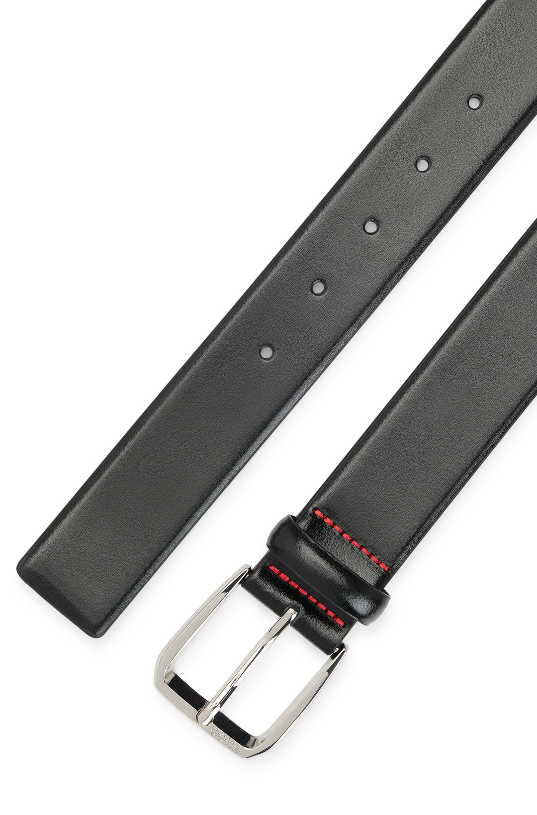 Hugo Italian-leather belt with branded buckle