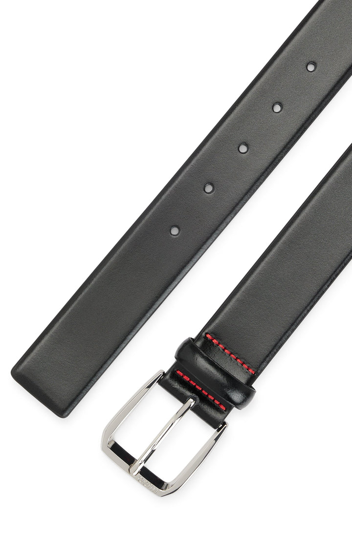 Hugo Italian-leather belt with branded buckle