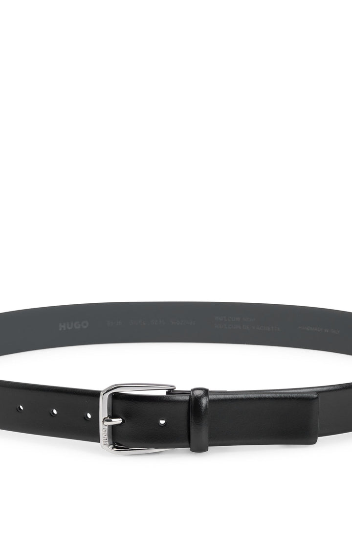 Hugo Italian-leather belt with branded buckle
