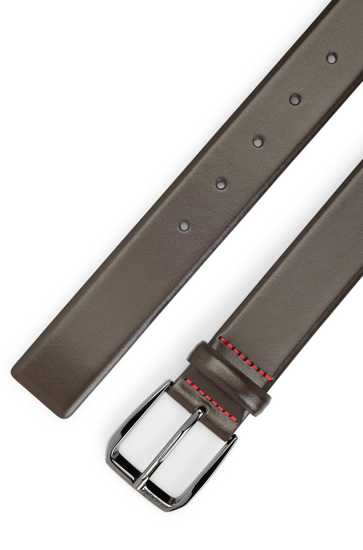Hugo Italian-leather belt with branded buckle