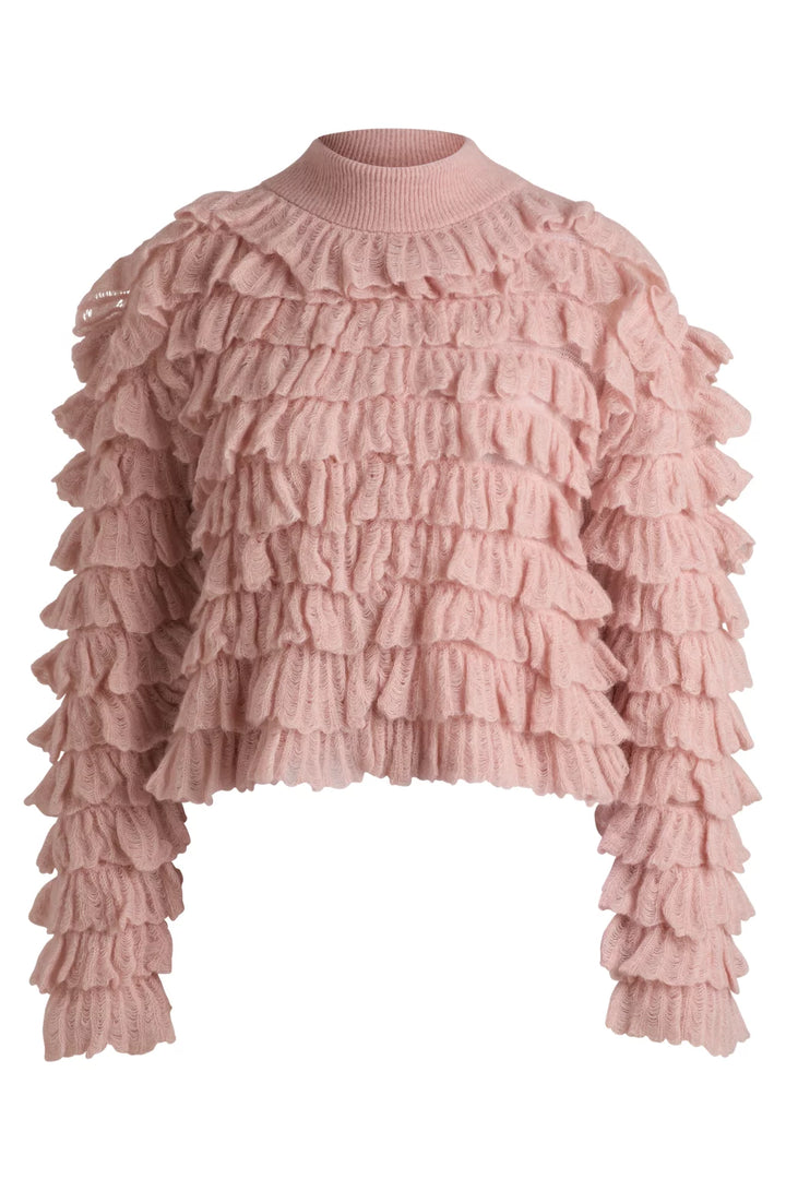 HUGO OVERSIZE-FIT MOCK-NECK SWEATER WITH FRILLED STRUCTURE