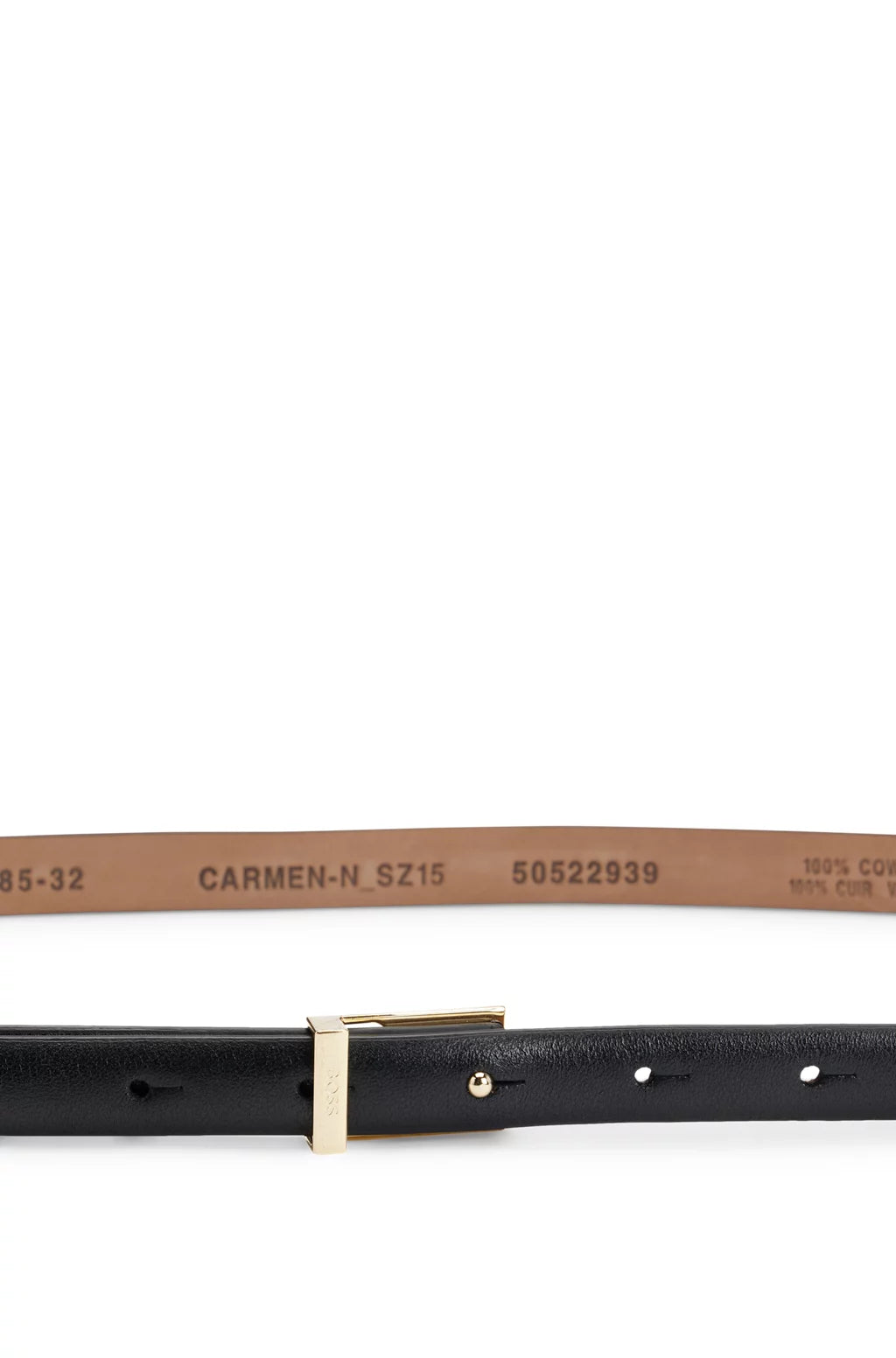 BOSS ITALIAN-LEATHER BELT WITH LOGO KEEPER