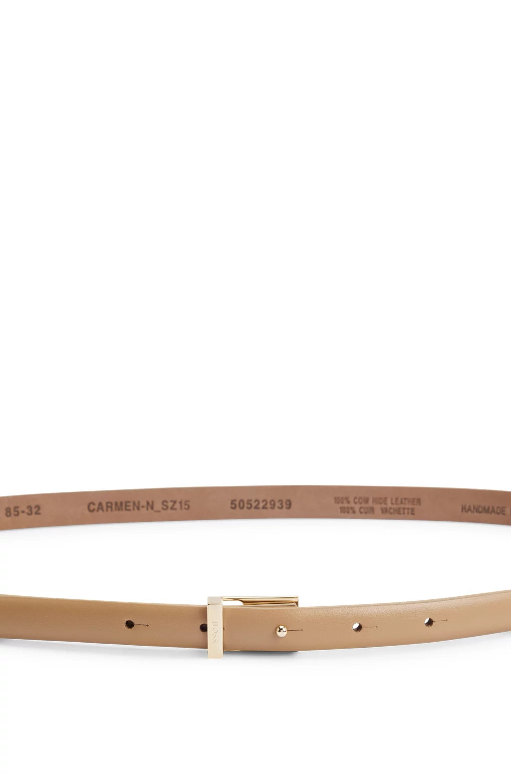 BOSS ITALIAN-LEATHER BELT WITH LOGO KEEPER