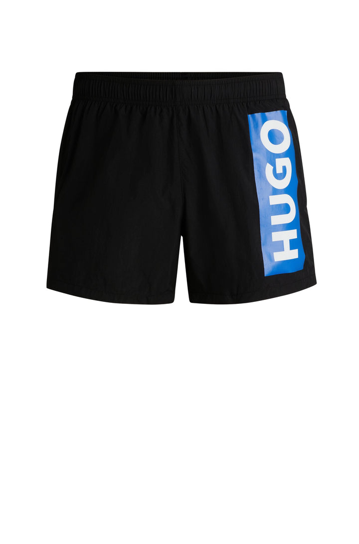 Hugo Partially lined quick-dry swim shorts with vertical logo