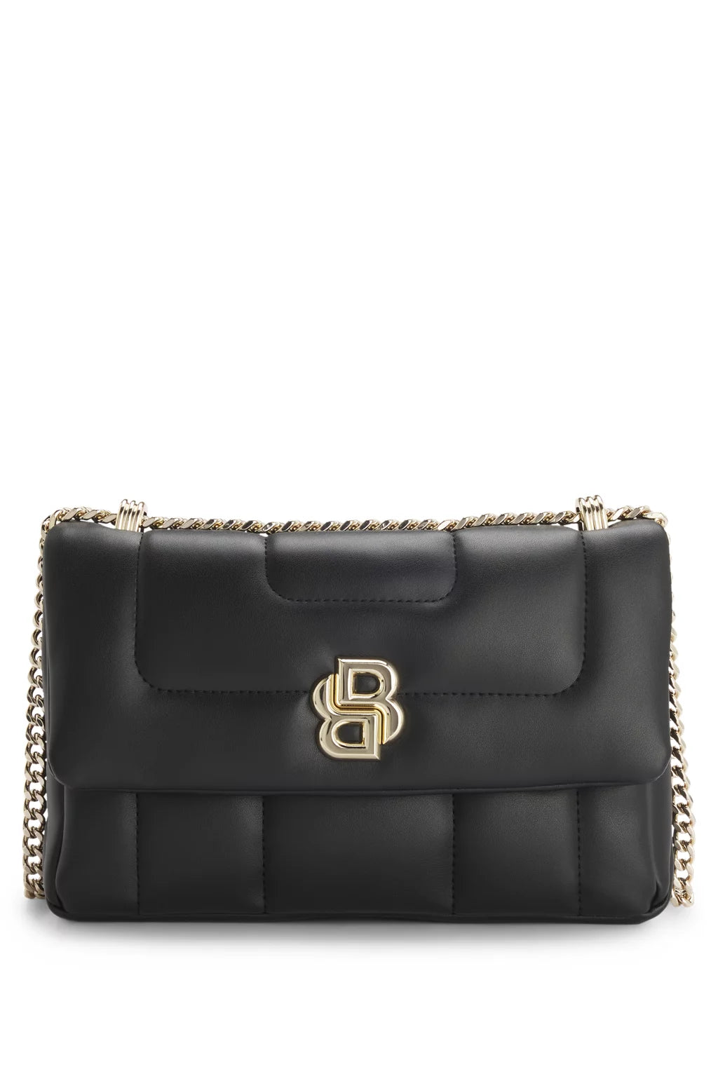 BOSS QUILTED SHOULDER BAG WITH DOUBLE B MONOGRAM HARDWARE