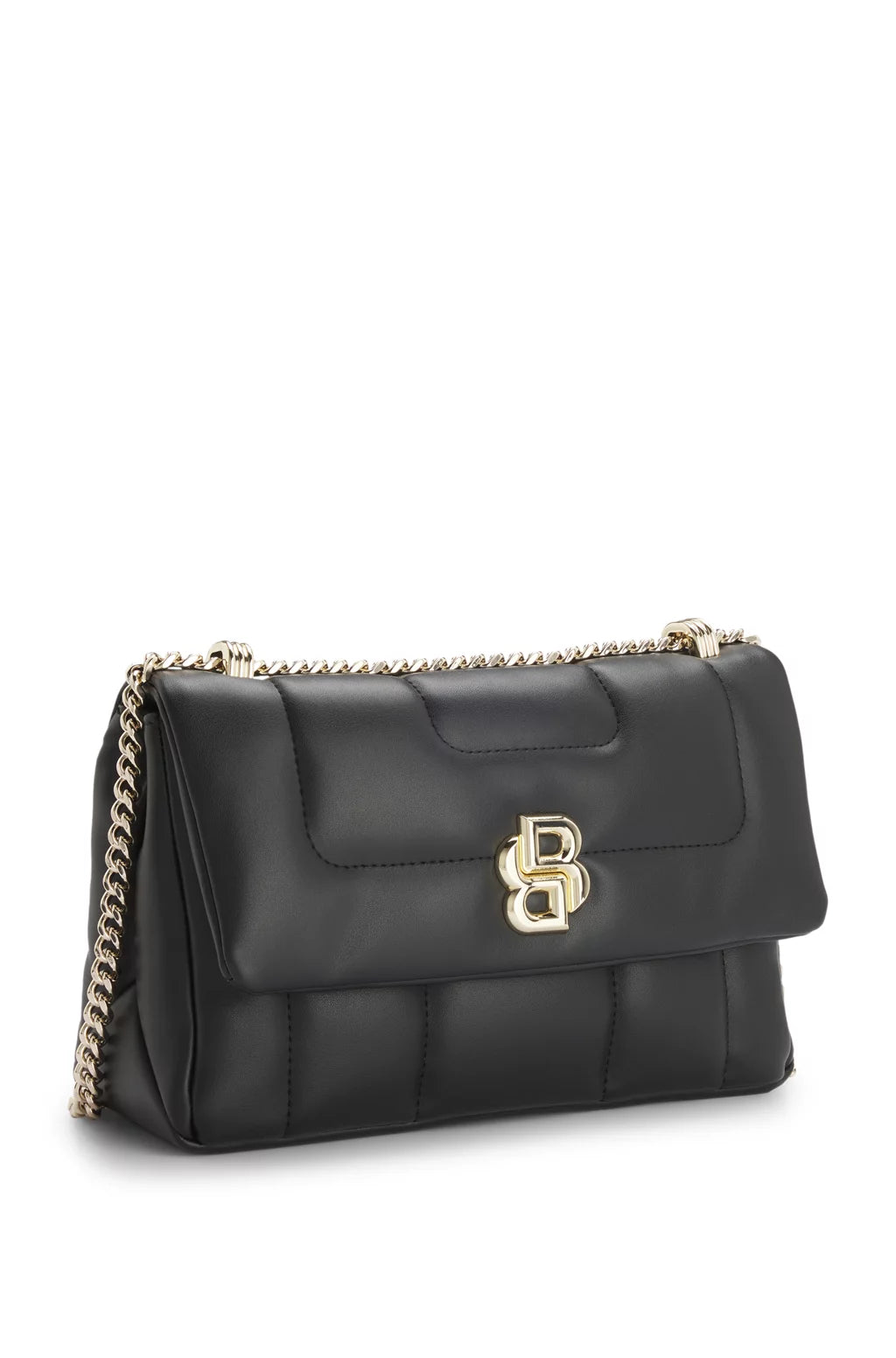 BOSS QUILTED SHOULDER BAG WITH DOUBLE B MONOGRAM HARDWARE