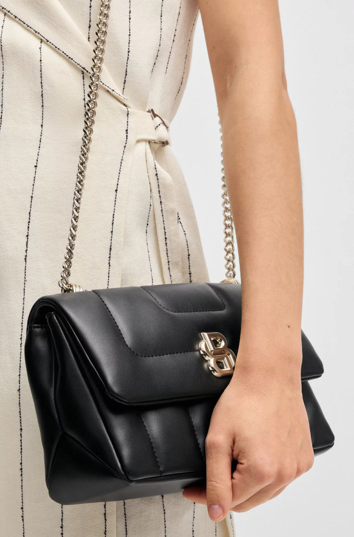 BOSS QUILTED SHOULDER BAG WITH DOUBLE B MONOGRAM HARDWARE