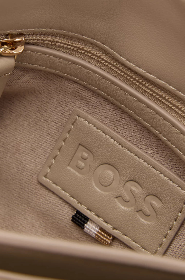 BOSS QUILTED SHOULDER BAG WITH DOUBLE B MONOGRAM HARDWARE