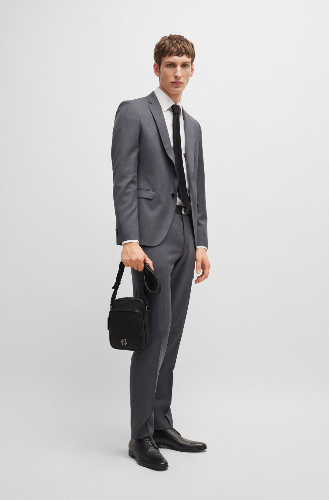Boss Twill reporter bag with Double B monogram