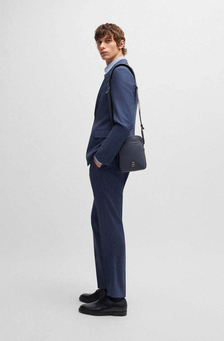 Boss Twill reporter bag with Double B monogram