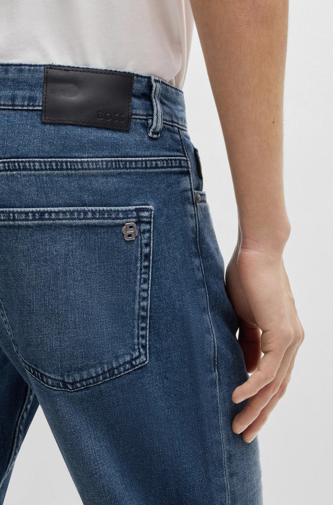 Boss Slim-fit jeans in blue comfort-stretch denim