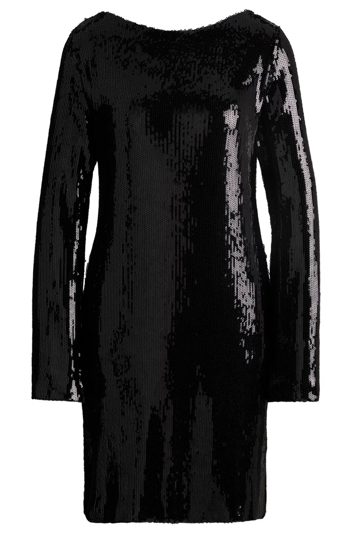 BOSS LONG-SLEEVED SEQUINNED DRESS