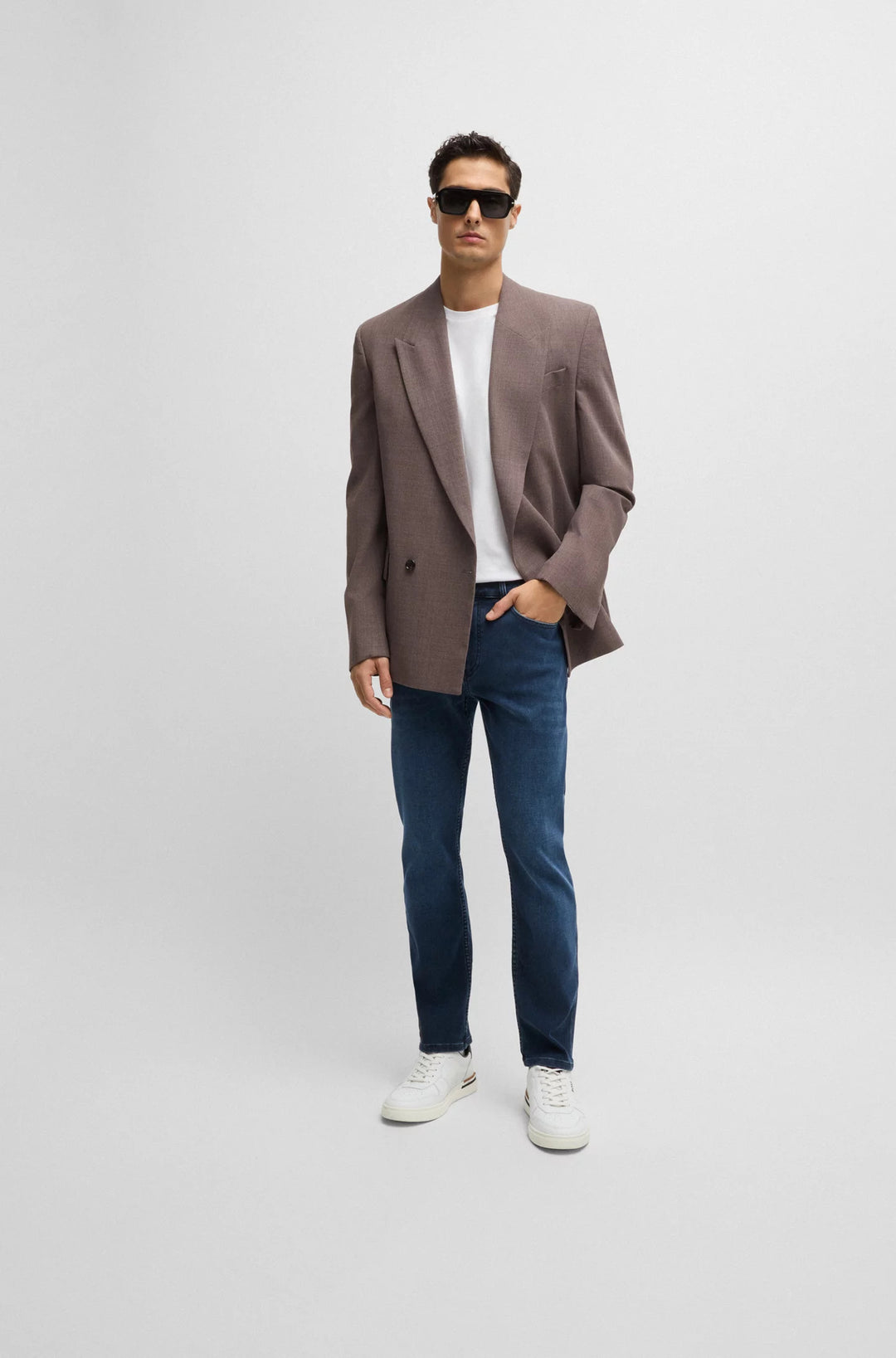 Boss Regular-fit jeans in black-black Italian denim