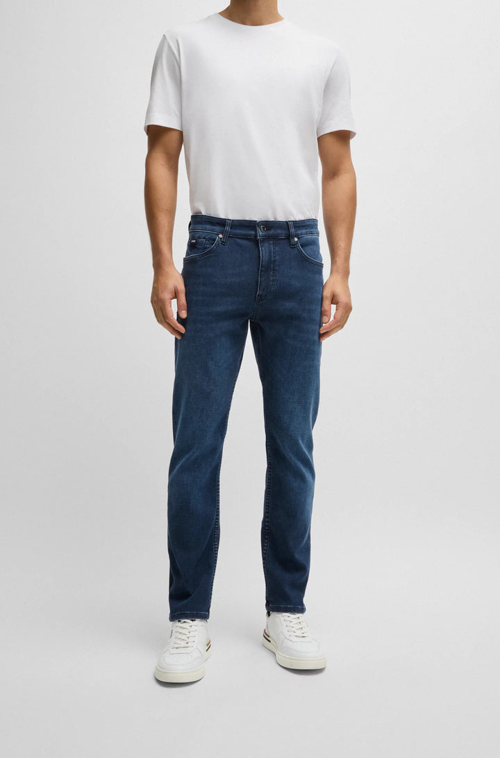 Boss Regular-fit jeans in black-black Italian denim